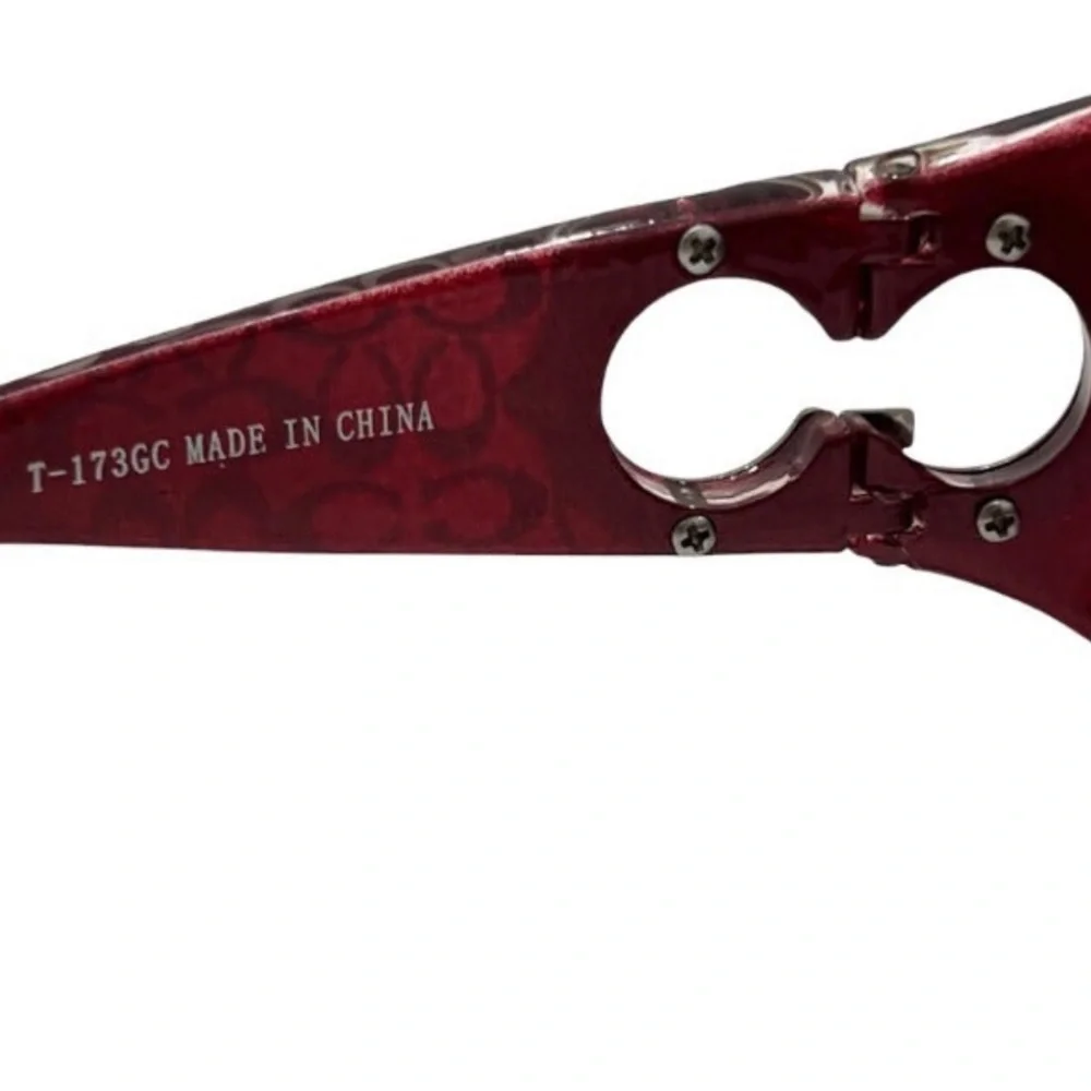 GC METALLIC BURGUNDY COLOR WRAP AROUND SUNGLASSES